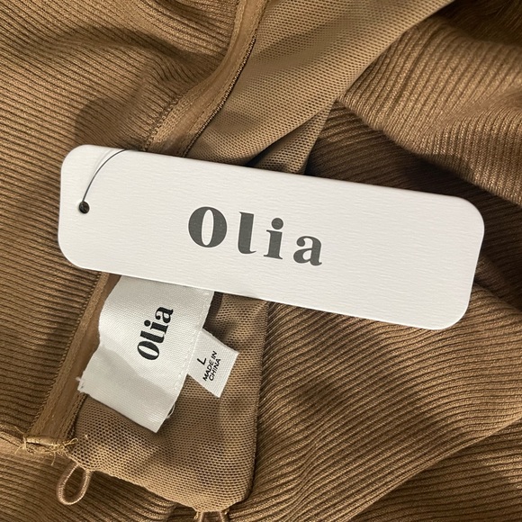 NWT Vici Celeste Ribbed Cutout Strapless Midi Dress in Mocha L Sexy Chic Fashion - Picture 14 of 15